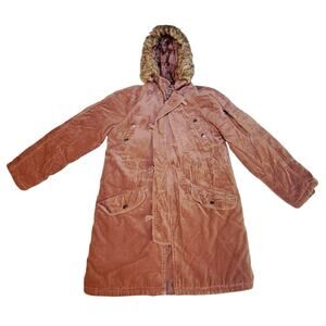 American Eagle Women's Brown Corduroy Parka Jacket Size XS Used